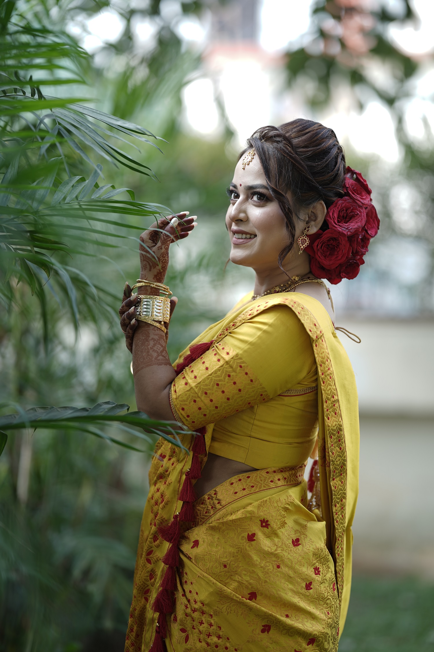 Bride in traditional wedding attire